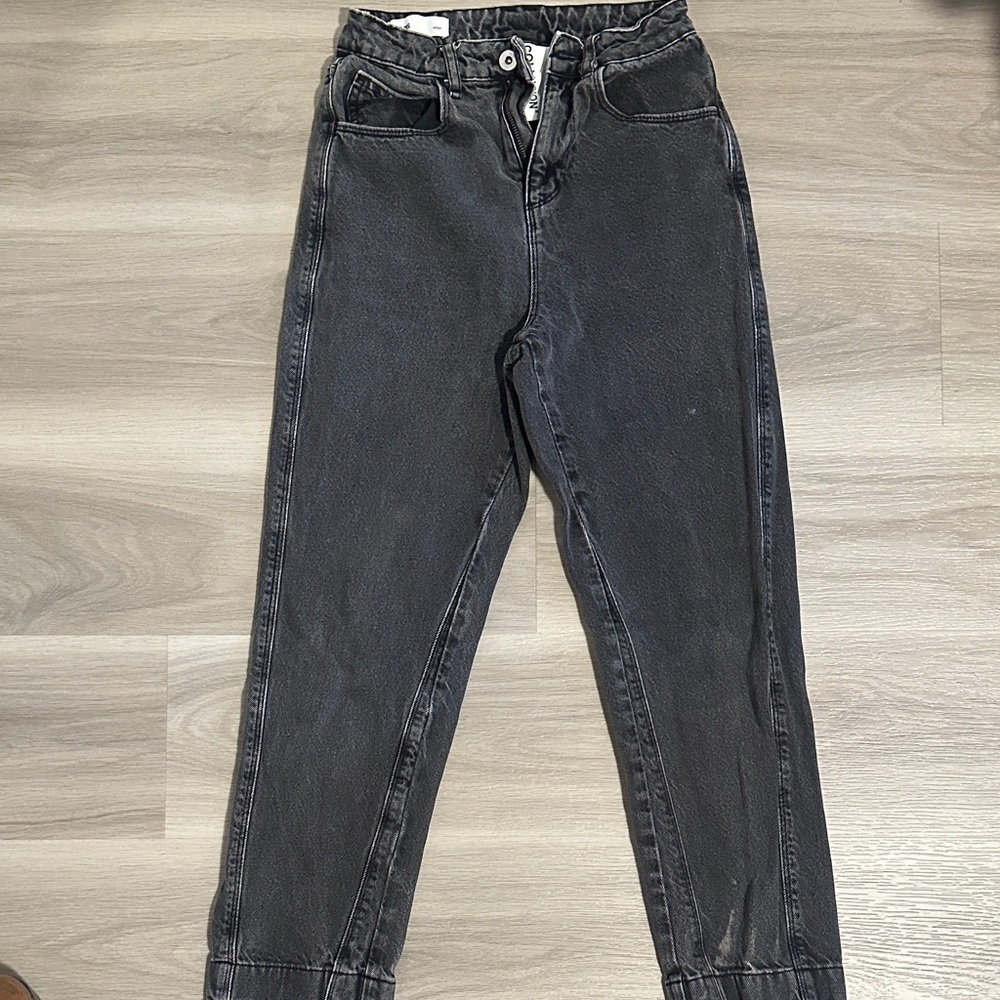 Collusion Women's Charcoal High Rise Jeans